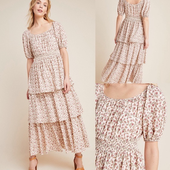 Gal Meets Glam Dresses & Skirts - Gal meets glam Anthropologie tiered ruffle dress 2